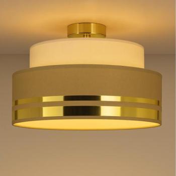 HEXE Mennyezeti lámpa TAMI 1xE27/60W/230V átm. 40 cm bézs/barna/arany  kép