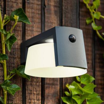 Hold LED napelemes fali lámpa, antracit, mozgásérzékelővel, IP44 kép