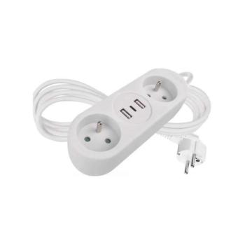  Hosszabbító kábel 2Z + 2x USB kép