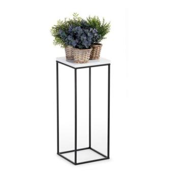 HowHomely BASICLOFT virágtartó állvány 60x24 cm fekete/fehér  kép