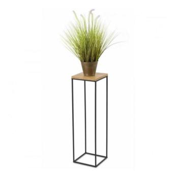 HowHomely BASICLOFT virágtartó állvány 80x24 cm fekete/barna  kép