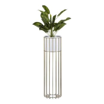 HowHomely Fém virágcserép LOFT 70x20 cm arany/fehér  kép