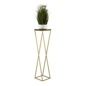 HowHomely LOFT virágtartó állvány 100x24 cm arany/fekete  kép