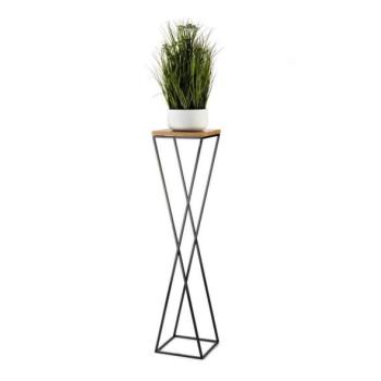 HowHomely LOFT virágtartó állvány 100x24 cm fekete/barna  kép