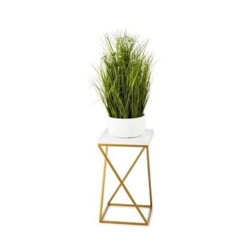 HowHomely LOFT virágtartó állvány 40x24 cm arany/fehér  kép