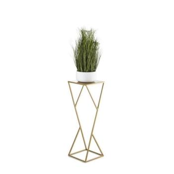 HowHomely LOFT virágtartó állvány 70x23,5 cm arany színben  kép