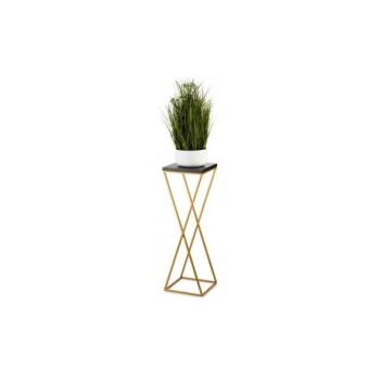 HowHomely LOFT virágtartó állvány 70x24 cm arany/fekete  kép