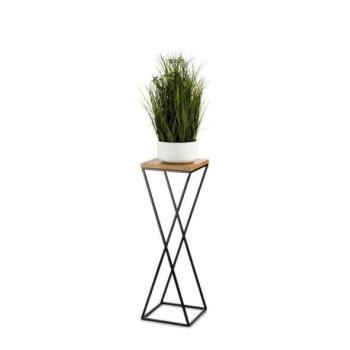 HowHomely Virágállvány 70x24 cm fekete/barna  kép