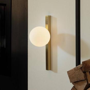 Ideal Lux fali lámpa Binomio sárgaréz színű, 1-lámpás fém üveg kép