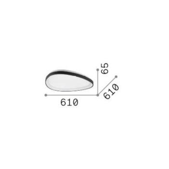 Ideal Lux Gemini LED mennyezeti lámpa, fekete, 61 cm, be/ki kapcsoló kép