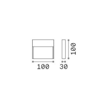 Ideal Lux LED kültéri fali lámpa Dedra, antracit, 10 x 10 cm, 10 x 10 cm kép