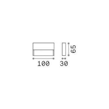 Ideal Lux LED kültéri fali lámpa Dedra, fehér, 10 x 6,5 cm, 10 x 6,5 cm kép