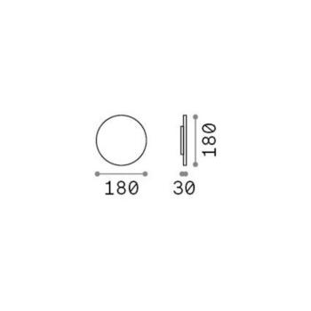 Ideal Lux LED kültéri fali lámpa Punto, barna, Ø 18 cm fém kép