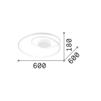 Ideal Lux LED mennyezeti lámpa Dali, fekete, fém, Ø 60 cm kép