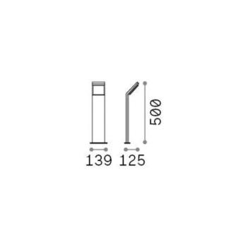 Ideal Lux LED útvilágítás Style fekete, magasság 50 cm, 3000 K kép