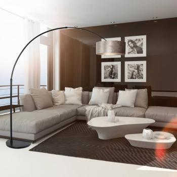 Íves állólámpa Sparkled Light fekete/ezüst kép