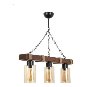  JASMIN láncos csillár 3xE27/40W/230V barna/bézs  kép