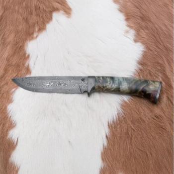 Jiří Čurda Damaszkuszi vadászkés 14 cm gesztenyefa  kép