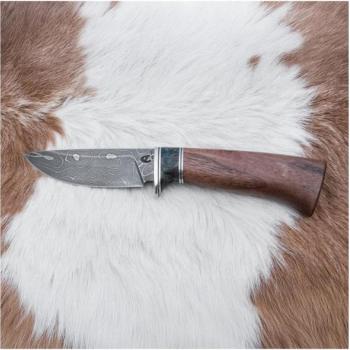 Jiří Čurda Damaszkuszi vadászkés 9,7 cm dió/juhar  kép
