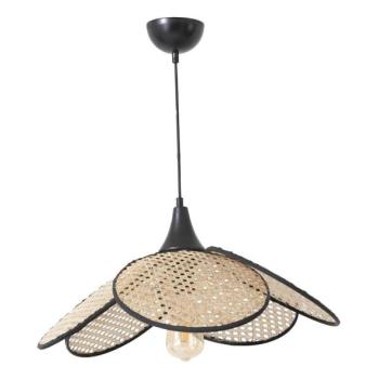  Kábeles csillár FUME 1xE27/40W/230V átm. 45 cm fekete/bézs  kép