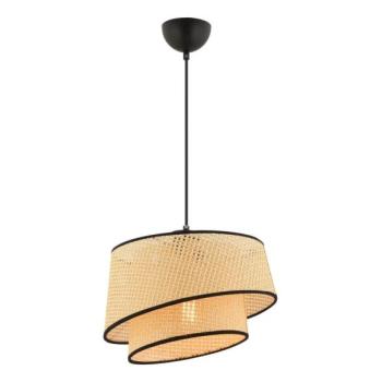  Kábeles függeszték BARETTE 1xE27/60W/230V, bézs/fekete  kép
