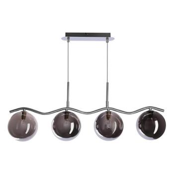  Kábelre függesztett csillár LUMOS 4xG9/20W/230V füstös fekete  kép