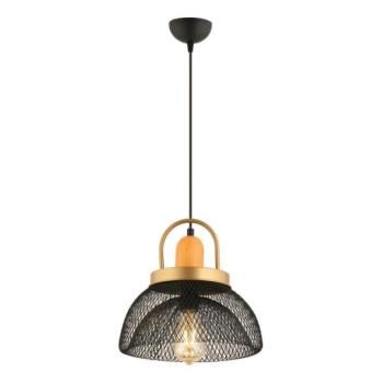  Kábelre függesztett csillár MONZA 1xE27/40W/230V, átmérő 29 cm, fekete/arany  kép