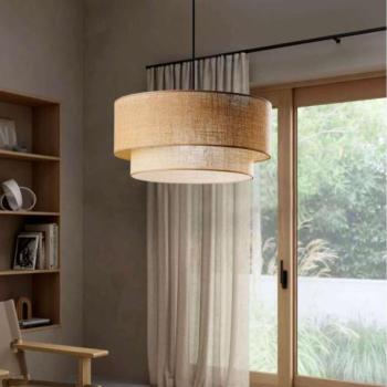  Kábelre függesztett NATURA csillár 1xE27/40W/230V barna  kép