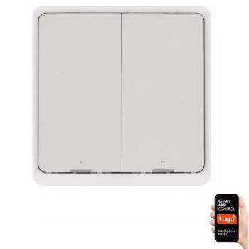  Kapcsoló 2 gombos GoSmart 1xCR2430 Tuya fehér  kép