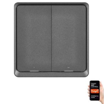  Kapcsoló 2 gombos GoSmart 1xCR2430 Tuya fekete  kép