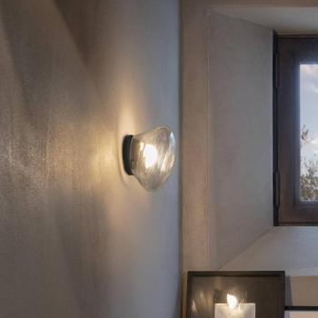 Karman Agua LED falilámpa, IP44, átlátszó üveg kép