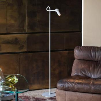 kdln LED álló világítás Bird, fehér, 126 cm, fém, dimmelhető kép