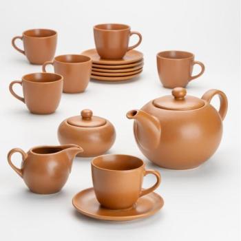  Kerámia tea készlet Jumbo barna  kép