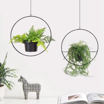  KÉSZLET 2x Függő virágcserép 25cm/30cm fém  kép