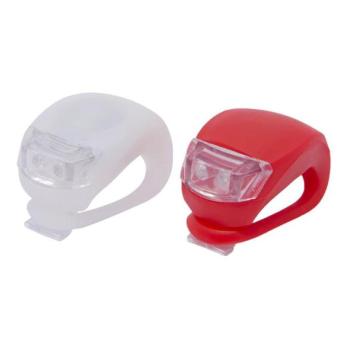  KÉSZLET 2x Kerékpár világítás LED/1xCR2032 IP44 piros/fehér  kép
