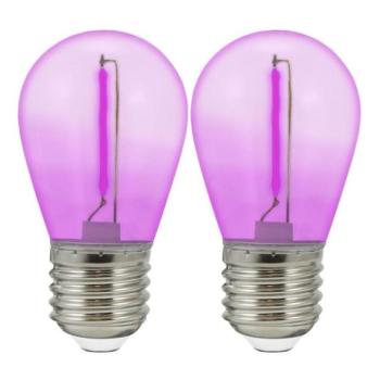  KÉSZLET 2x LED Izzó PARTY E27/0,3W/36V lila  kép