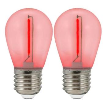  KÉSZLET 2x LED Izzó PARTY E27/0,3W/36V piros  kép