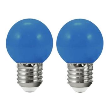  KÉSZLET 2x LED Izzó PARTY E27/0,5W/36V kék  kép