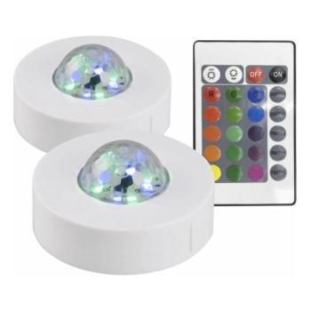  KÉSZLET 2x LED RGB Dekor lámpa FESTA 3xAAA/4,5V + távirányítás  kép