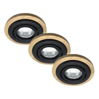  KÉSZLET 3x Beépíthető lámpa TOBBY 1xG9/20W/230V átm. 11,5 cm tölgy/fekete  kép