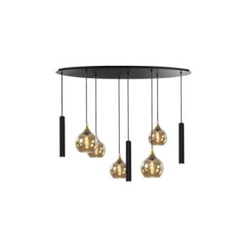 Keter Lighting CALYPSO lógó 3xGU10/60W + 5xE27/60W fekete/arany  kép