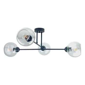 Keter Lighting Csillár rúdon VASCO 4xE27/60W/230V fekete/átlátszó  kép