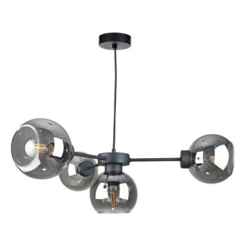 Keter Lighting Csillár zsinóron KALIOPE 6xE27/60W/230V fekete/füstös fekete  kép
