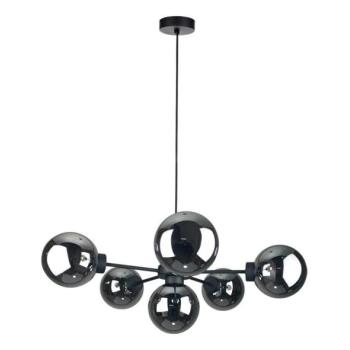 Keter Lighting Csillár zsinóron KALIOPE II 6xE14/50W/230V fekete/füstös fekete  kép