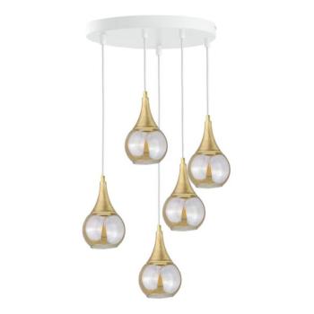 Keter Lighting Csillár zsinóron LACRIMA WHITE 5xE27/60W/230V á. 45 cm  kép