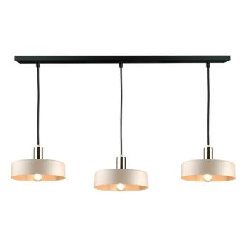 Keter Lighting Csillár zsinóron LATTE 3xE27/60W/230V bézs/fekete/fényezett króm  kép