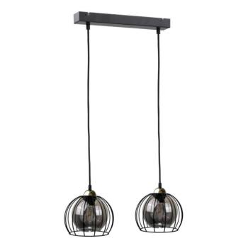 Keter Lighting Csillár zsinóron SOLO BLACK 2xE27/60W230V fekete/arany  kép