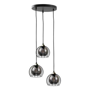 Keter Lighting Csillár zsinóron SOLO BLACK 3xE27/60W230V fekete/arany  kép