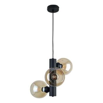 Keter Lighting Csillár zsinóron TUBE 3xE27/60W/230V fekete/füstös bézs  kép