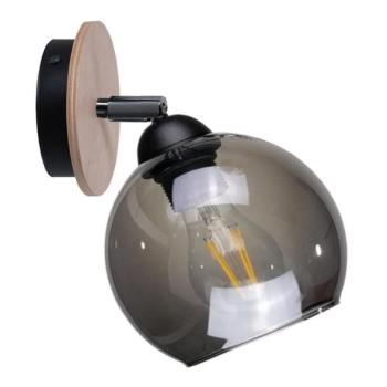 Keter Lighting Fali spotlámpa UNO WOOD 1xE27/60W/230V fekete/barna  kép
